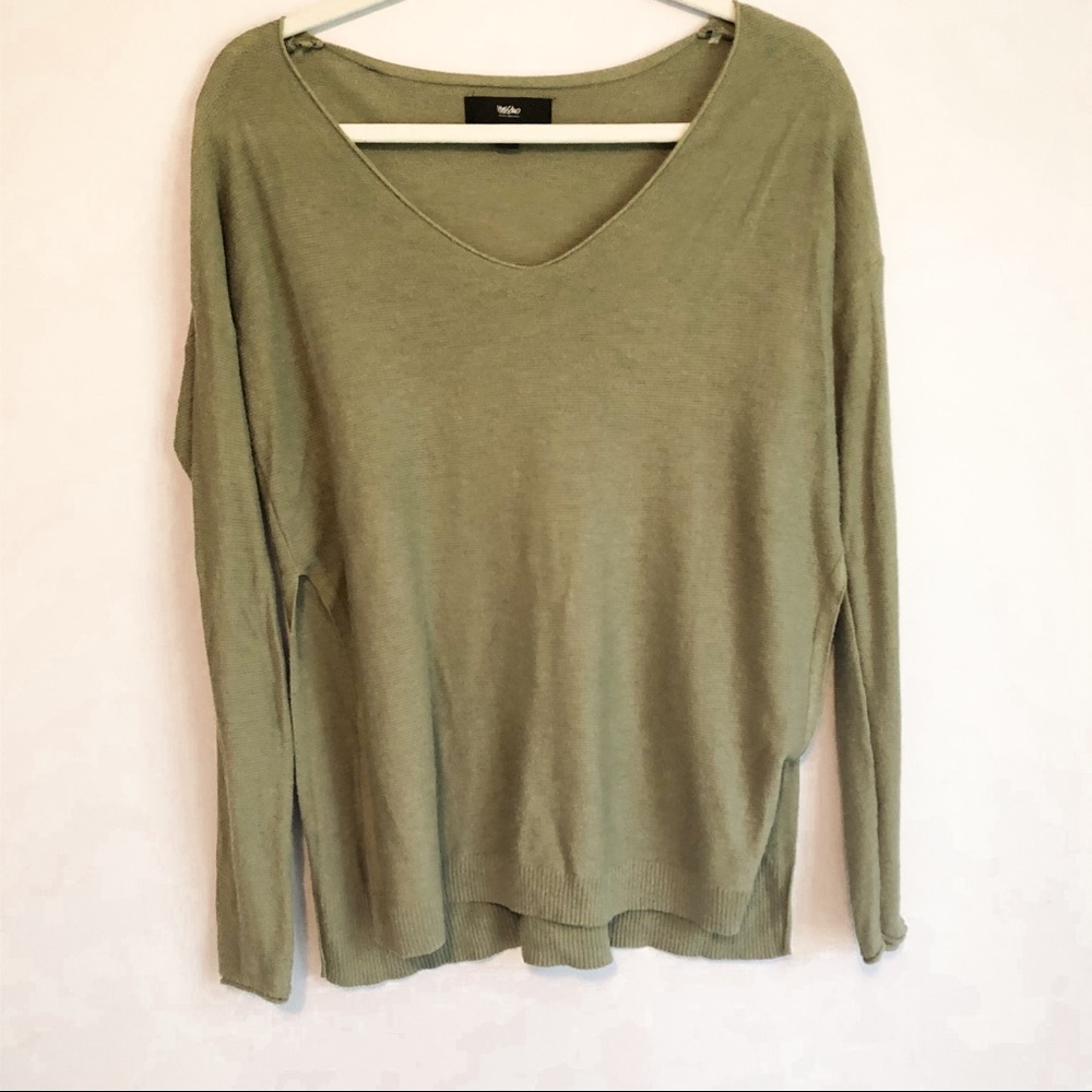 Mossimo Women’s Green V Neck Sweater Size Small